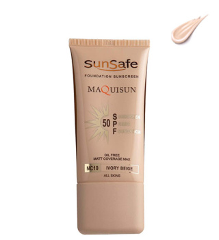 ضد آفتاب سان سیف کرم پودری و پرایمری مکیسان با SPF50 رنگی بژ عاجی NC10 ، بژ طبیعی N20