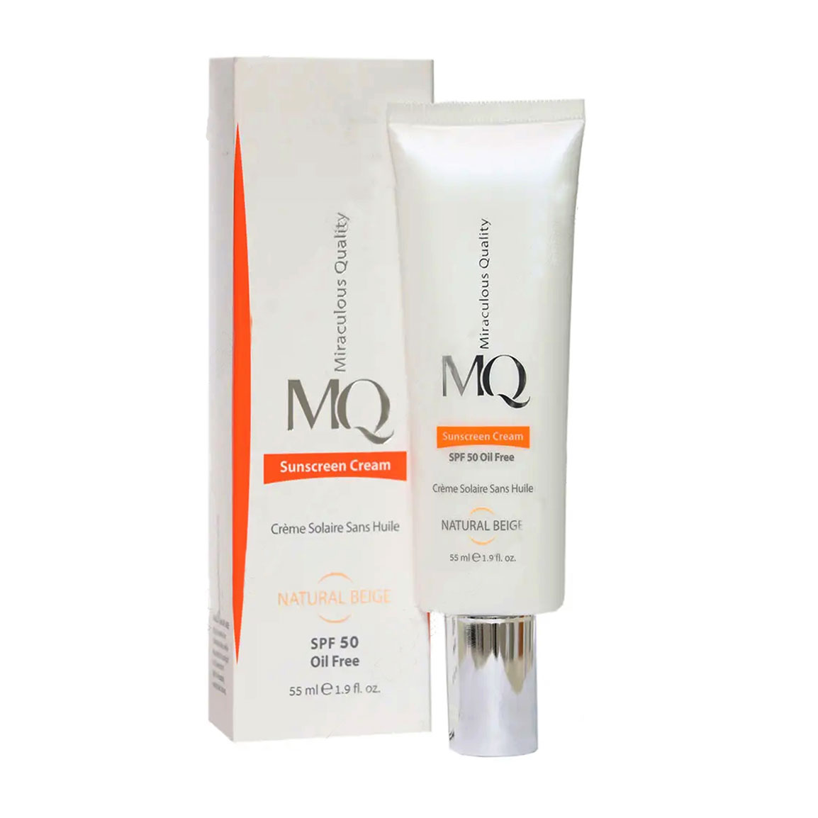 کرم ضد آفتاب رنگی بژ طبیعی ام کیو MQ با SPF50 مناسب پوست چرب و مستعد جوش و آکنه حجم 55 میلی لیتر